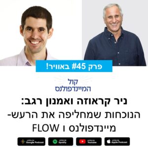 ניר קראוזה ואמנון רגב: הנוכחות שמחליפה את הרעש- מיינדפולנס ו FLOW